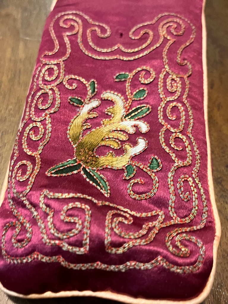 Vintage Embroidered Glasses Case  Sized To Fit Glasses Or Opera Glasses